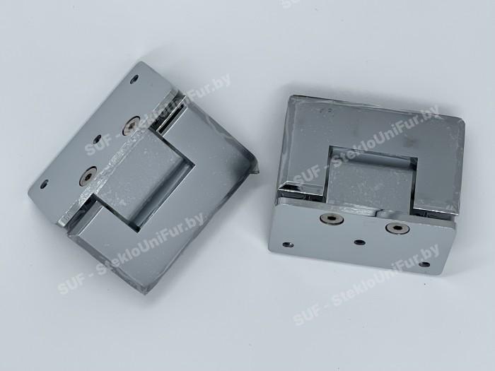 Петля стена-стекло 90º. Латунь, PSS. Цвет Хром