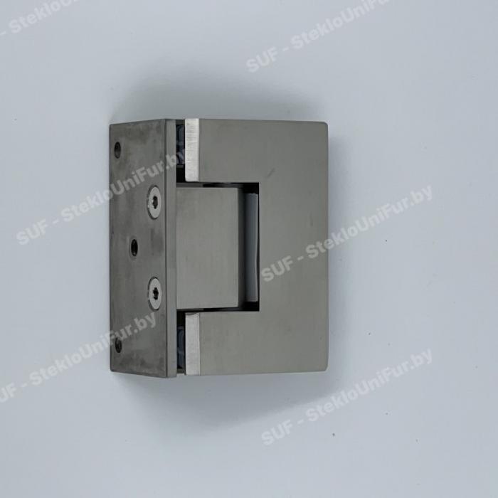 Петля стена-стекло AISI 304 со смещением площадки. Нержавеющая сталь AISI 304, SS. Цвет Матовый Хром