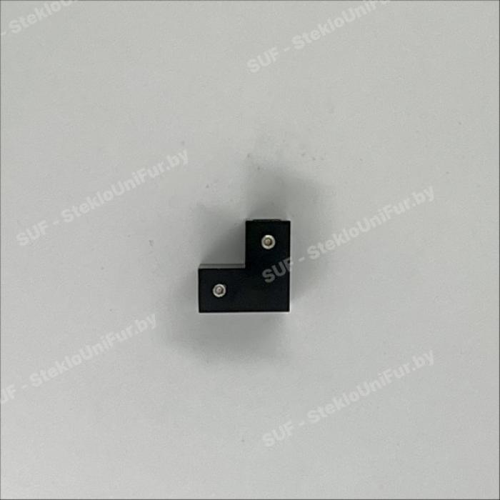 122-044 Коннектор 90 градусов 30*10. Сплав, Цвет Чёрный