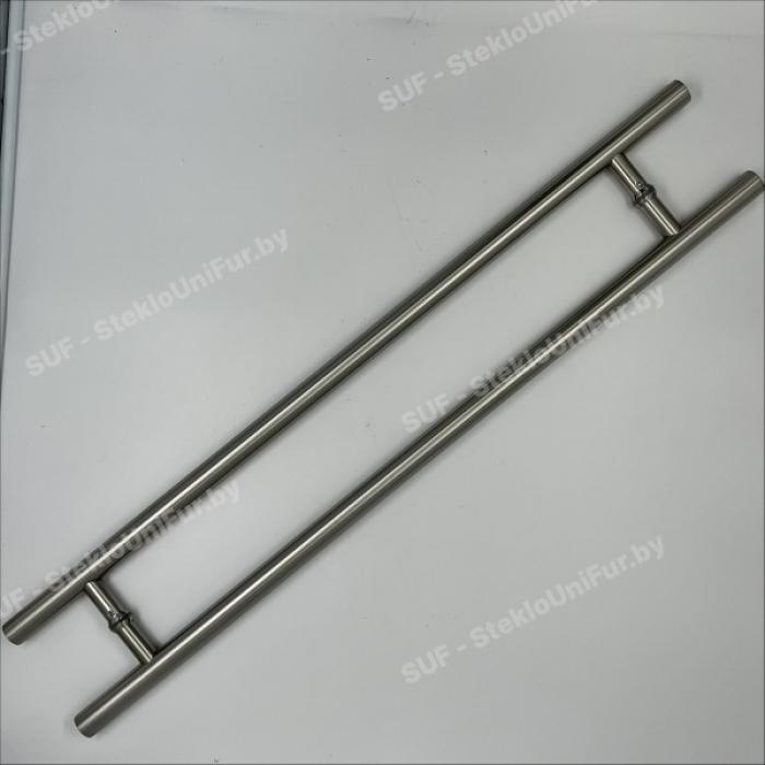 Ручки для стеклянной двери Россия. 32*625*800, Нержавеющая сталь AISI 304, SS. Цвет Матовый Хром